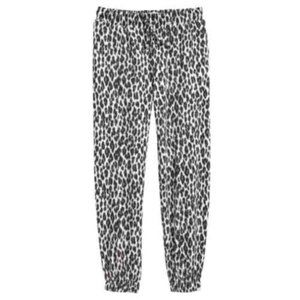Treasure & Bond Kids Old School Joggers In White Black Snow Leopard L(10/12) NWT